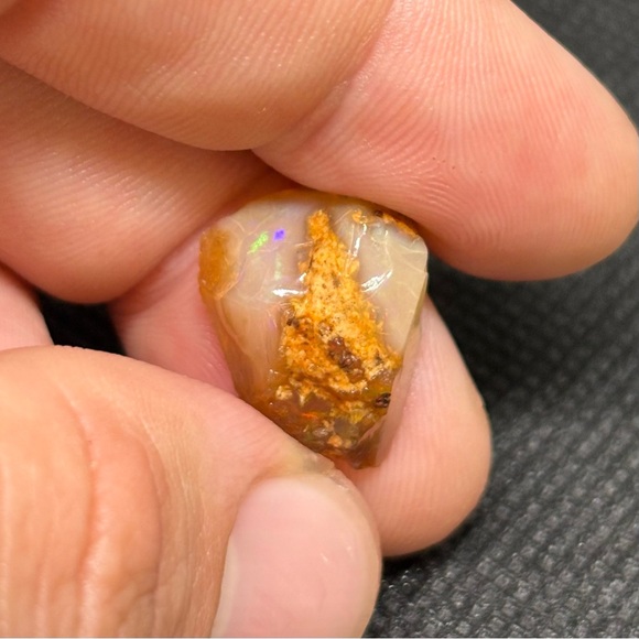 Larva Mexican Fire Opal Specimen Collectible With A Serene Under Scope Pattern - Picture 11 of 16